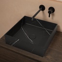 Penny Marble Countertop Washbasin Marquina Side