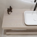 Hemera Wood Floating Bathroom Shelf Light Detail
