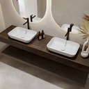 Hemera Wood Floating Bathroom Shelf | Luxe Size Dark Side