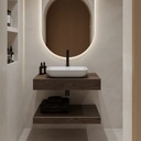 Hemera Wood Floating Bathroom Shelf | Mini Size Dark Front