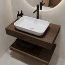 Hemera Wood Floating Bathroom Shelf | Mini Size Dark Side