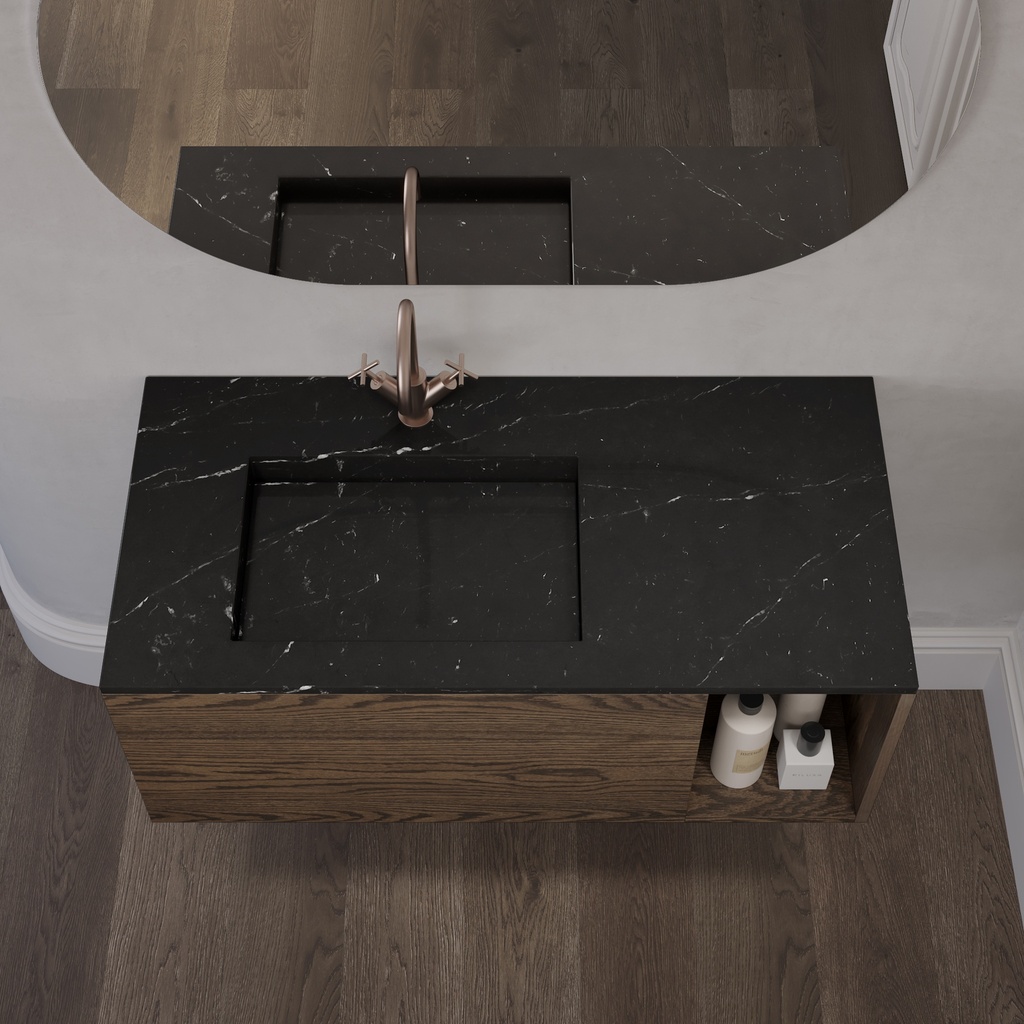 Gliese Marble Single Vanity Top Marquina Marble Top View