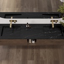 Perseus Marble Double Vanity Top Marquina Marble Top View