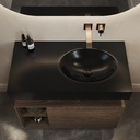 Delta Slim Corian Single Wall-Hung Washbasin Deep Nocturne Top View