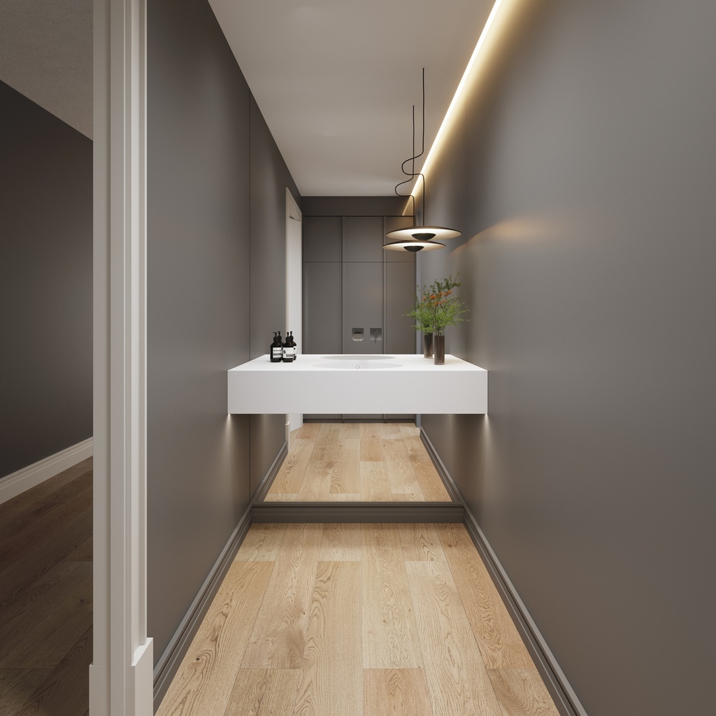 Relax Deep Corian Single Wall-Hung Washbasin Glacier White Overview