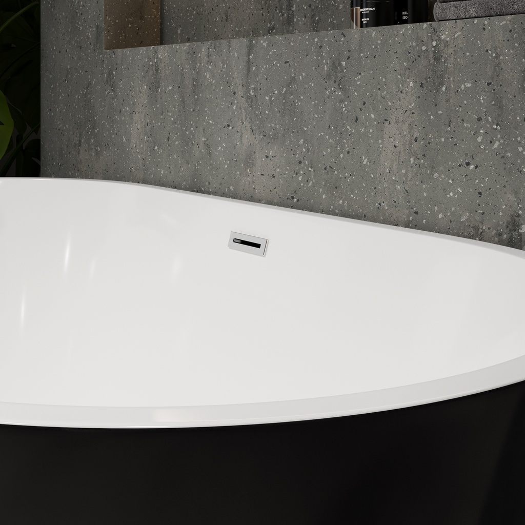 Bruges Freestanding Bathtub Black White 150 Top