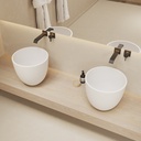 Alyssum Countertop Washbasin White 38  Side