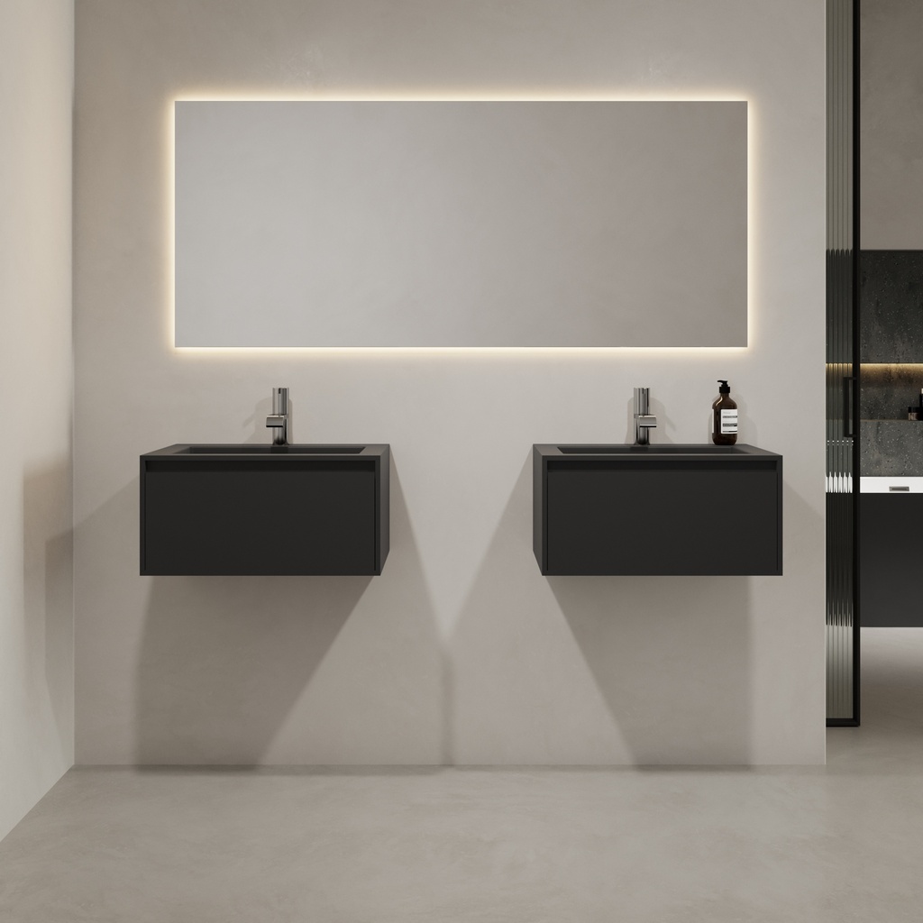 June Wall hung Washbasin Black 60 without Front
