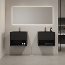 June Wall hung Washbasin Black 60 with Front