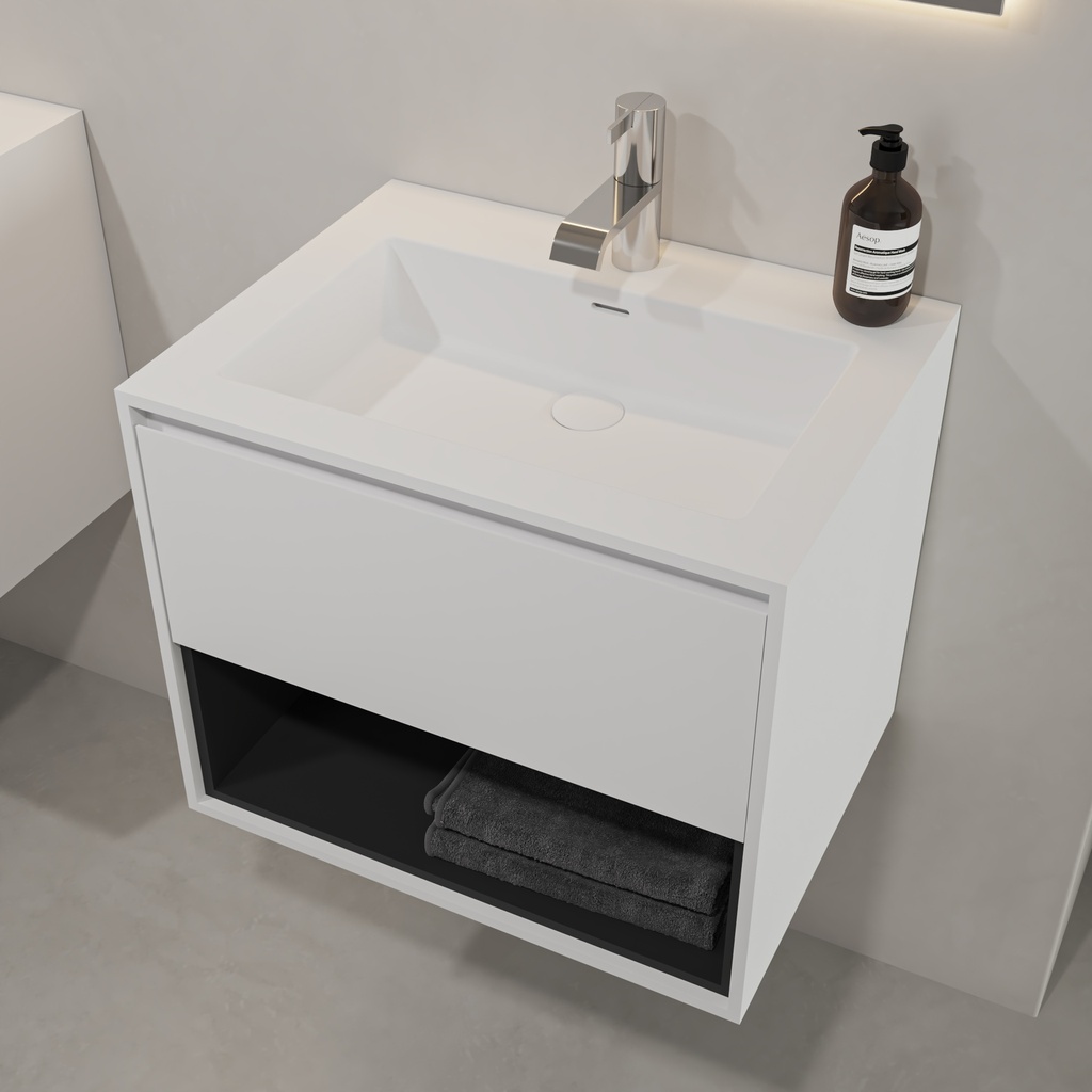 June Wall hung Washbasin White 60 with Side