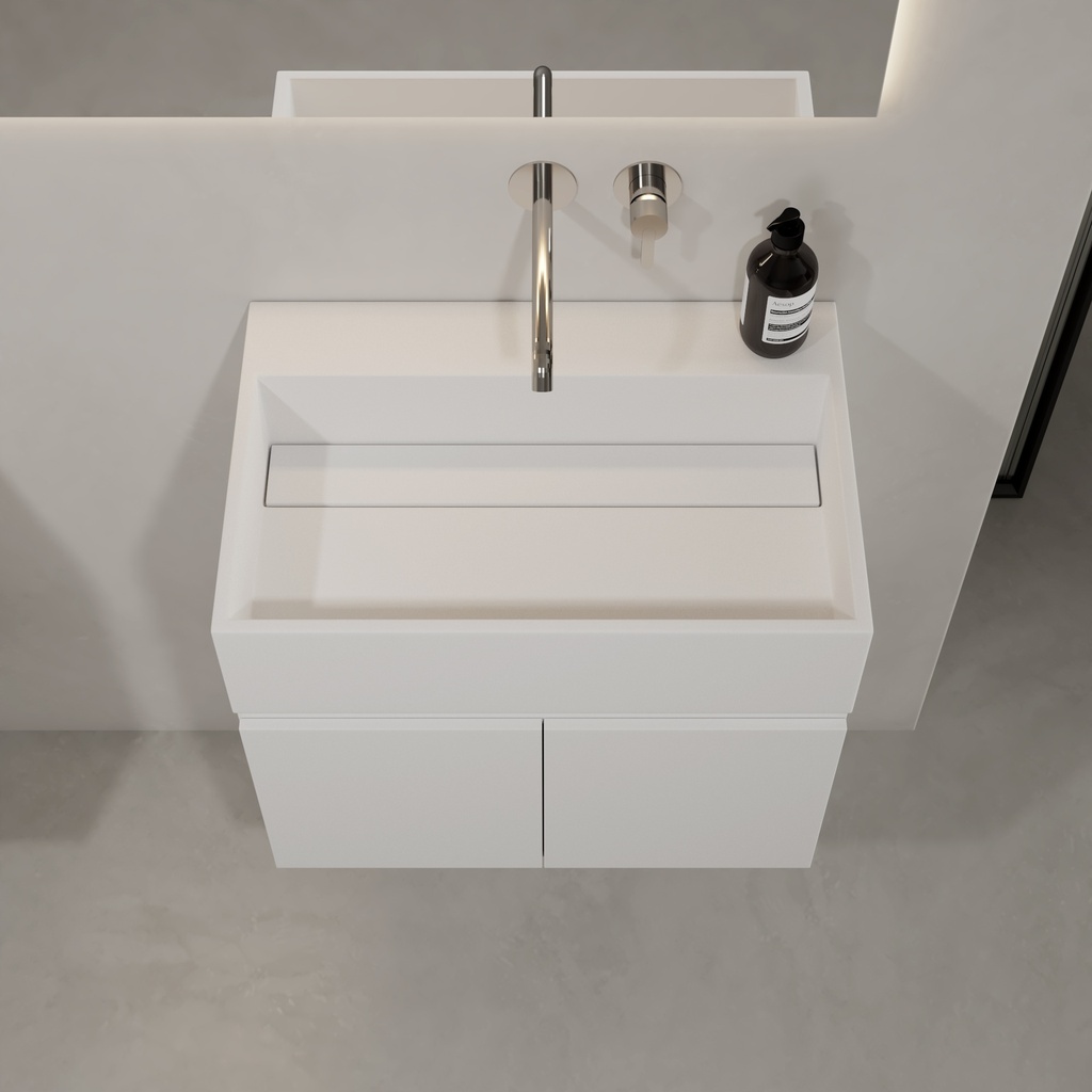 Rosy Wall hung Vanity Unit White 60  Top