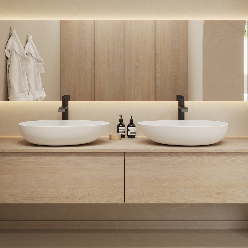 Toulouse Countertop Washbasin White countertop  Front