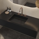 Cassiopeia Deep Corian Single Wall-Hung Washbasin Deep Nocturne Side View