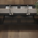 Cassiopeia Deep Corian Double Wall-Hung Washbasin Deep Nocturne Top View