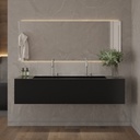 Cassiopeia Plus Deep Corian Wall-Hung Washbasin Deep Nocturne Front View