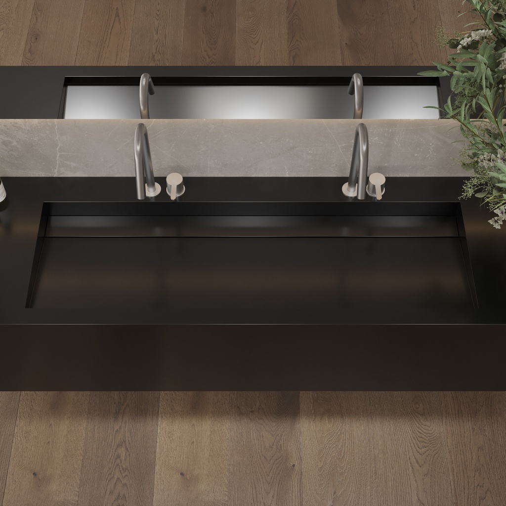 Cassiopeia Plus Deep Corian Wall-Hung Washbasin Deep Nocturne Top View