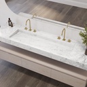Cassiopeia Plus Slim Marble Wall-Hung Washbasin Carrara Marble Side View
