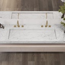 Cassiopeia Plus Slim Marble Wall-Hung Washbasin Carrara Marble Top View