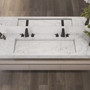 Sagitta Plus Slim Marble Wall-Hung Washbasin Carrara Marble Top View