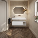Apollo Classic Edge Bathroom Cabinet 1 Drawer 1 Shelf Comfort Size White Push Pull Overview