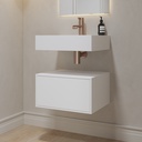 Gaia Classic Edge Bathroom Cabinet 1 Drawer Mini White Push Side View