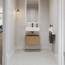 Gaia Wood Edge Bathroom Cabinet 1 Drawer Mini Pure Push Front View