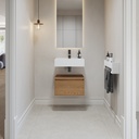 Gaia Wood Edge Bathroom Cabinet 1 Drawer Mini Pure Std handle Front View