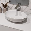 Ara Soft Corian Design Countertop Washbasin White   Side