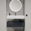 Auriga Corian Design Wall hung Washbasin   100cm White 100  Front