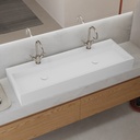 Opuntia Countertop Double Washbasin White 120  Side