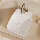 Ursa Plus Corian Design Countertop Washbasin White 38  Top