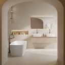 Ursa Plus Corian Design Countertop Washbasin White 50  Front