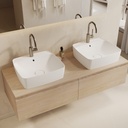Ursa Plus Corian Design Countertop Washbasin White 50  Side