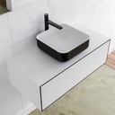 Lago Mineral Stone® Vanity Unit with Countertop Basin | 1 Drawer