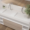Cassiopeia Slim Corian® Double Wall-Hung Washbasin