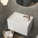 Gliese Deep Corian® Wall-Hung Washbasin | Mini Size - with Side Deck