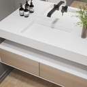 Gliese Slim Corian® Single Wall-Hung Washbasin