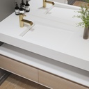 Perseus Slim Corian® Single Wall-Hung Washbasin