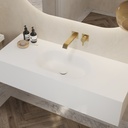 Lyra Deep Corian® Single Wall-Hung Washbasin