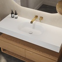 Lyra Slim Corian® Single Wall-Hung Washbasin