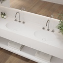 Ara Deep Corian® Double Wall-Hung Washbasin