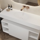 Ara Slim Corian® Single Wall-Hung Washbasin