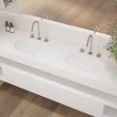 Ara Slim Corian® Double Wall-Hung Washbasin