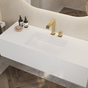 Aquila Deep Corian® Single Wall-Hung Washbasin