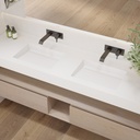 Aquila Slim Corian® Double Wall-Hung Washbasin