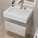 Aquila Slim Corian® Wall-Hung Washbasin | Mini Size