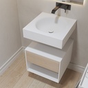 Rigel Slim Corian® Wall-Hung Washbasin | Mini Size