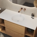 Rigel - Top con lavabo singolo integrato in Corian®
