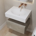 Delta Slim Corian® Wall-Hung Washbasin | Mini Size