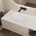 Delta - Top con lavabo singolo integrato in Corian®